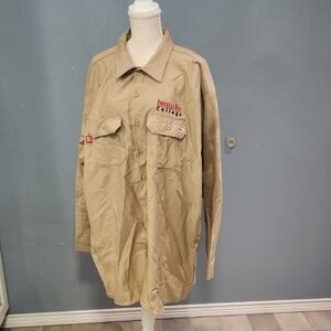 Reed Fire Flame Resistant Cotton Blend Long Sleeve Button Down Shirt 4XL Long